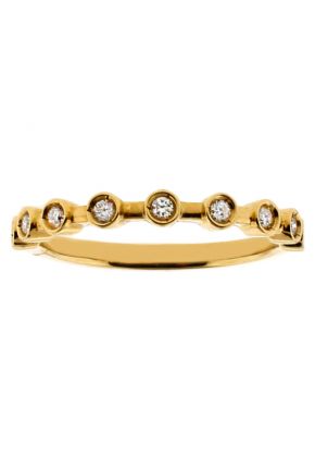 Ladies Diamond Stack-able Ring in 18kt Yellow Gold
