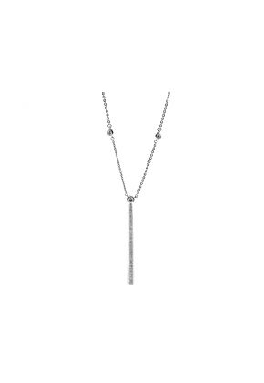 Fashion Trend Starter Diamond Bar Necklace in 18kt White Gold