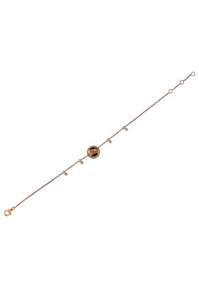 Ladies Bracelet with Moving Disc of Diamonds in 18k Rose Gold