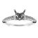 Single Row with Sides Fligree Crafted with Rope 0.30ct Diamond Semi Mount Engagement Ring 18kt White Gold