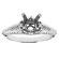 Crown Graduating Knife Edge Diamond Cut Semi Mount Engagement Ring