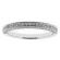 Three Side Band with Micro-Prong Set Round Diamonds Bordered by Beaded Milgrain in 18k White Gold