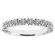 Single Row Band with Round Diamonds Surrounded by Prongs and Set in 18k White Gold