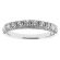Three Side Micro-Prong Set Band with Round Diamonds in 18k White Gold
