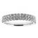 Double Row Band with Prong Set Round Diamonds in 18k White Gold