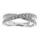 Crossover Twist Band with Micro-Prong Set Round Diamonds in 18k White Gold