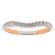 Two Tone V Curve Band with Micro-Prong Set Round Diamonds in 18k White and Rose Gold
