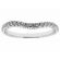 Curved Band with Engraved Side Profile and Micro-Prong Set Round Diamonds in 18k White Gold