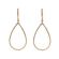Drop Dangling Hoop Earrings with Round Diamonds Set in 18k Yellow Gold