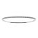 Bangle with Single Row of Round Diamonds Set in 18k White Gold