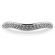 U Curved Band with Pav?? Set Round Diamonds Bordered by Beaded Milgrain in 18k White Gold (Stackable)