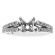 4 Prong Semi-Mount Split Shank Engagement Ring with Round Diamonds Set in 18k White Gold