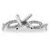 4 Prong Semi-Mount Crossover Twist Shank Engagement Ring with Round Diamonds Set in 18k White Gold