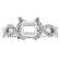 Semi-Mount Crossover Twist Shank Engagement Ring with Micro-Prong Set Round Diamonds in 18k White Gold