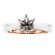 Two-Tone Solitaire Engagement Ring with 18k White Gold Outside and Rose Gold Inside