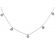 Dangling Flowers Chain Style Diamond Necklace in 18K White Gold