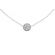 Round Halo Style Solitaire Pendant with Diamonds Set in 18k White Gold