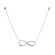 Diamond Infinity Necklace in 18K White Gold w/ Diamonds on the Chain