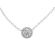 Diamond Solitaire Necklace with Halo in 18K White Gold