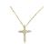 Cross Pendant with Diamond Rounds Set in 18k Yellow Gold