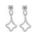 Dangling Post-Back Diamond Earrings with Round Diamonds Set in 18k White Gold