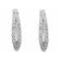 Huggie Earrings with Round Diamonds Set in 18k White Gold