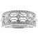Right Hand Diamond Fashion Ring with Beaded Milgrain and Filigree Design in 18K White Gold