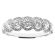 Right Hand Fashion Ring with Diamonds Surrounded by a Swiringling Halo Design in 18K White Gold