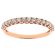 Single Row Micro-Prong Set Band with Round Diamonds in 18k Rose Gold