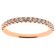 Single Row Band with Micro-Prong Set Round Diamonds in 18K Rose Gold