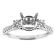 Past Present and Future Diamond Engagement Ring in 18K White Gold
