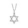 Star of David Pendant with Diamonds Set in 18k White Gold