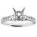 Semi-Mount Engagement Ring with Micro-Pav?? Set Round Diamonds in 18k White Gold