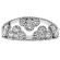 Curved Ladies Fashion Ring with Diamonds and Beaded Milgrain Design in 18k White Gold