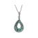 Double Drop Pendant with Emeralds All In Between Set in 18K White Gold