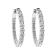 Inside Out Hoop Earrings with Round Diamonds Set in 14k White Gold