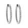 Inside Out Hoop Earrings with Round Diamonds Set in 18k White Gold