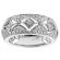 Right Hand Fashion Ring with Beaded Milgrain in Diamond Designs and Diamond Rounds Set in 18K White Gold