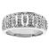 Diamond Ladies Ring with Milgrain Detail in 18K White Gold