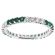 Emerald Eternity Band with Diamond Rounds in 18K White Gold