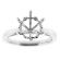 6 Prong Solitaire Diamond Engagement Ring in 18K White Gold