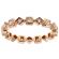 Eternity Band with Round and Princess Cut Diamonds Bordered by Beaded Milgrain in 18k Rose Gold