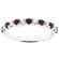 Ruby Single Row Band with Diamonds in 18k White Gold