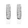Huggie Earrings with Micro Pav?? Set Round Diamonds in 18k White Gold
