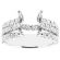 Semi Mount Triple Row Engagement Ring with Diamonds Set in 18k White Gold