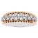 Two Tone Milgrain Engraved Diamond Band in 18k White and Rose Gold