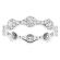 Stylish Ladies Wedding Band with Diamonds in 18kt White Gold