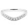 Engraved Triple Side Ladies Wedding Band with Milgrain and Preset Diamonds in 18kt White Gold