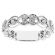 Openwork Milgrain Wedding Band with Channel and Bezel Set Diamonds in 18kt White Gold