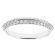 Ladies Knife Edge Wedding Band with Diamonds Bordered by Beaded Milgrain in 18kt White Gold